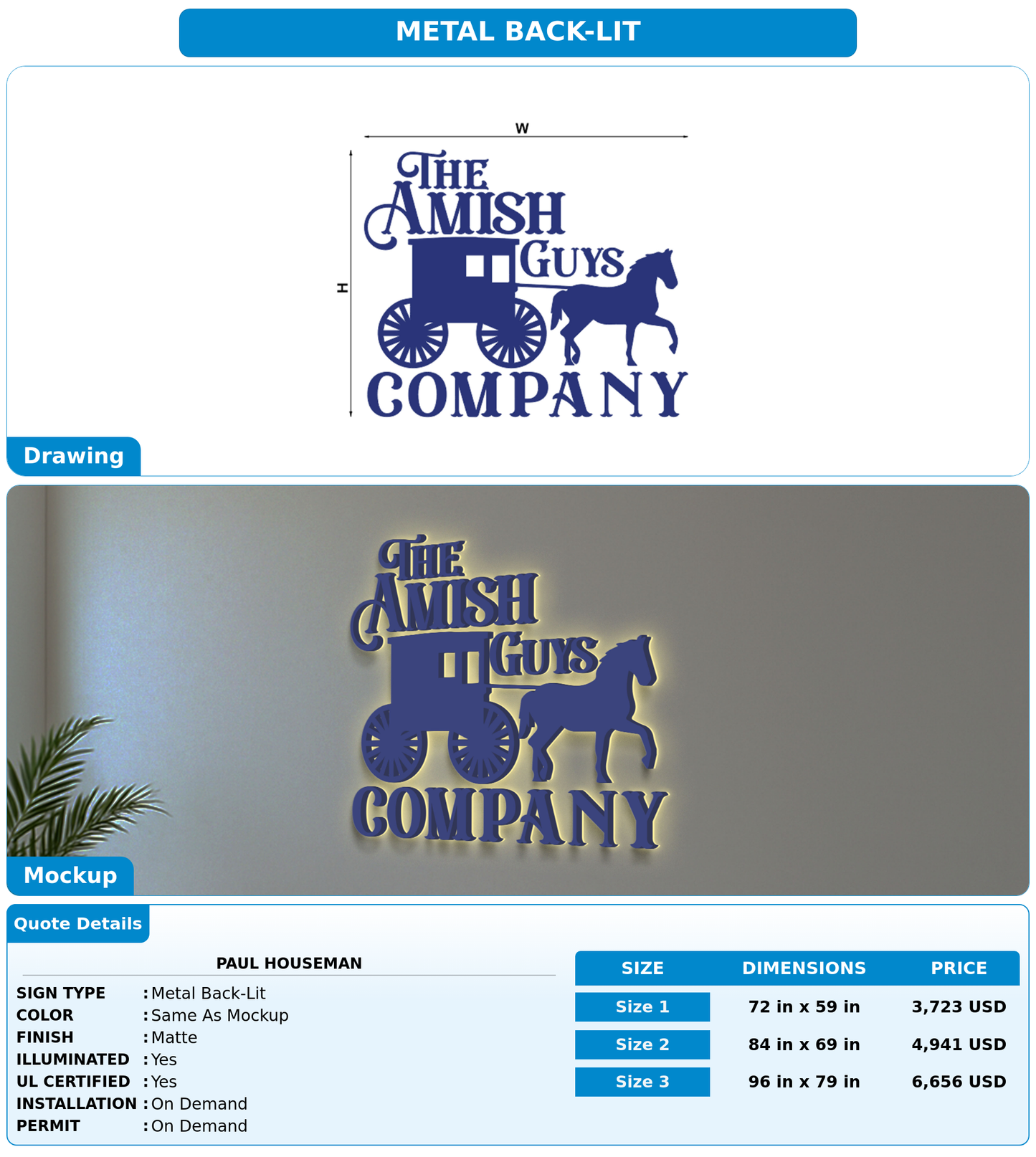 CUSTOM MOCKUP SIGN FOR Paul Houseman
