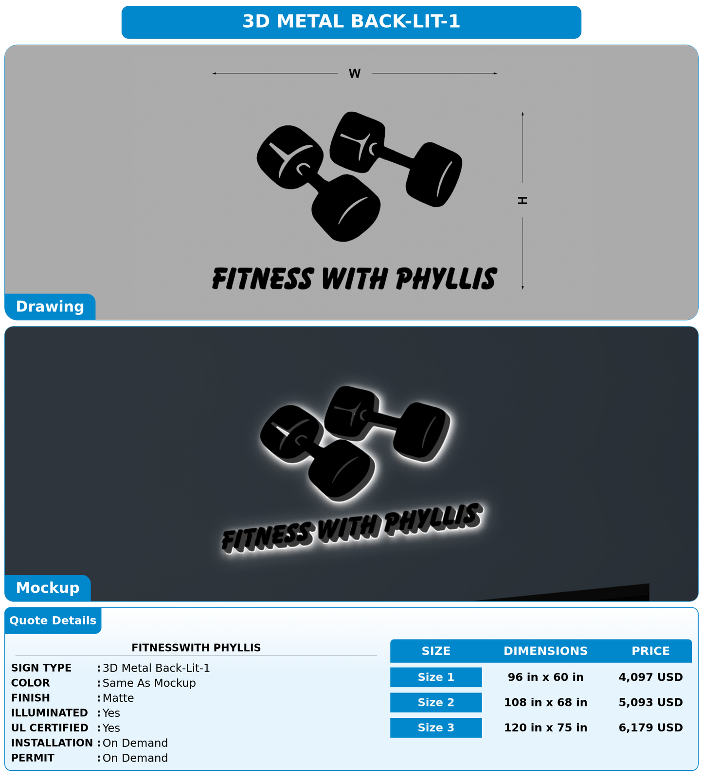 CUSTOM MOCKUP SIGN FOR fitnesswith phyllis