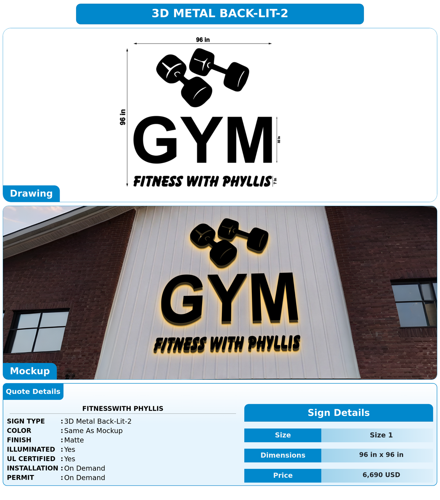 CUSTOM MOCKUP SIGN FOR fitnesswith phyllis
