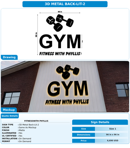 CUSTOM MOCKUP SIGN FOR fitnesswith phyllis