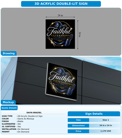 CUSTOM MOCKUP SIGN FOR Daiya Braziel