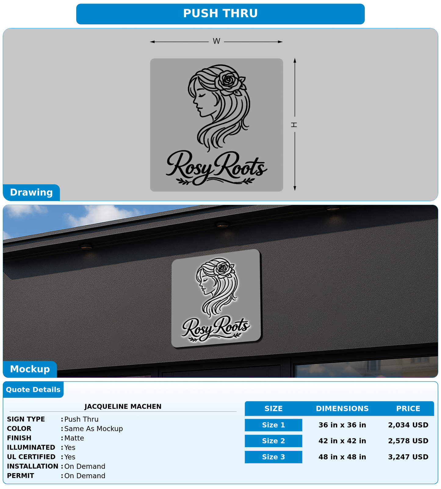 CUSTOM MOCKUP SIGN FOR Jacqueline Machen