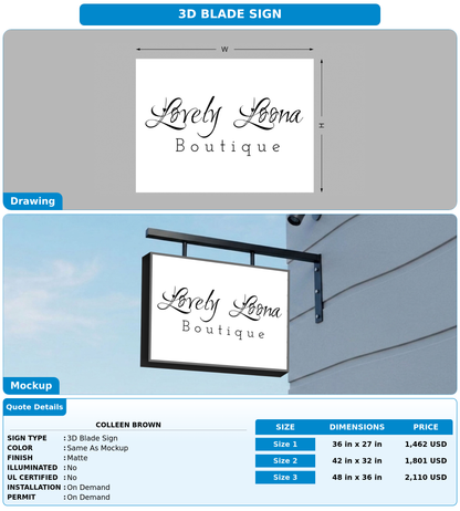 CUSTOM MOCKUP SIGN FOR Colleen Brown