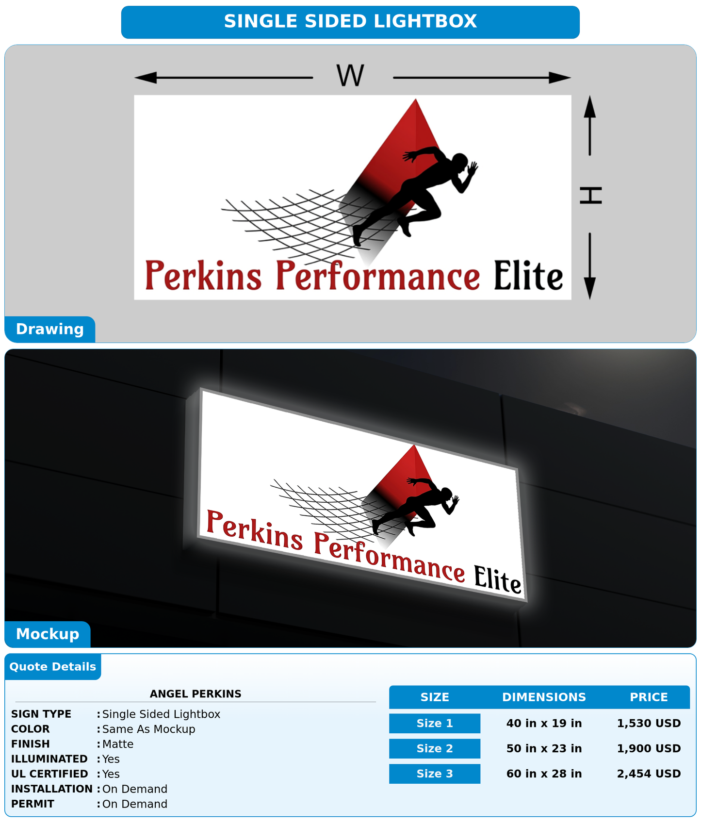 CUSTOM MOCKUP SIGN FOR Angel Perkins
