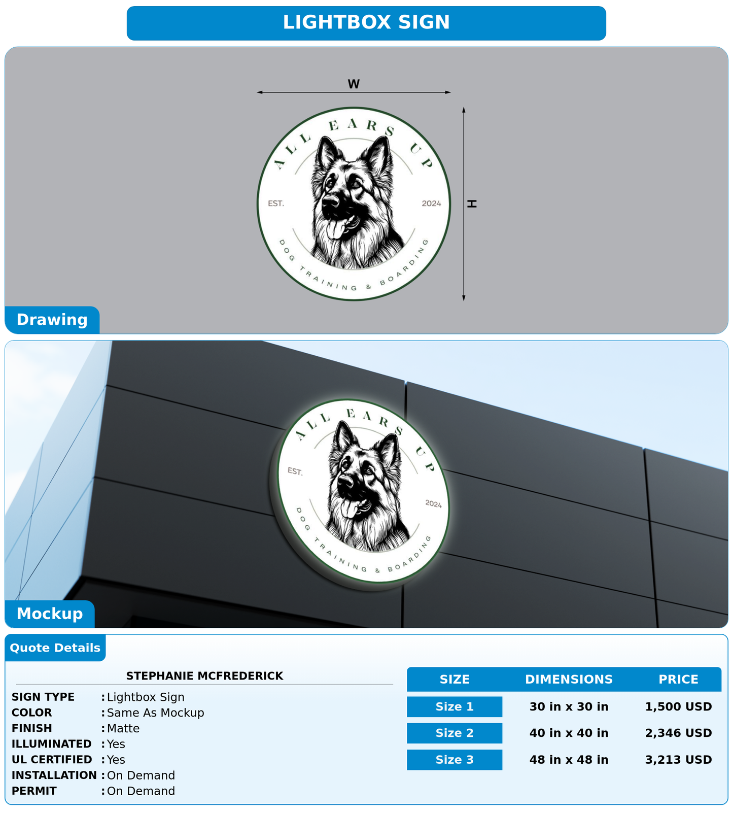 CUSTOM MOCKUP SIGN FOR Stephanie McFrederick