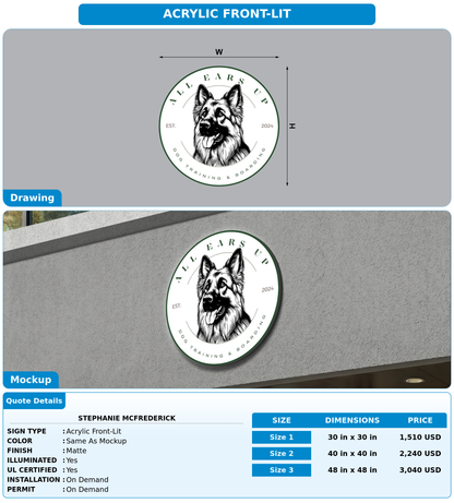 CUSTOM MOCKUP SIGN FOR Stephanie McFrederick