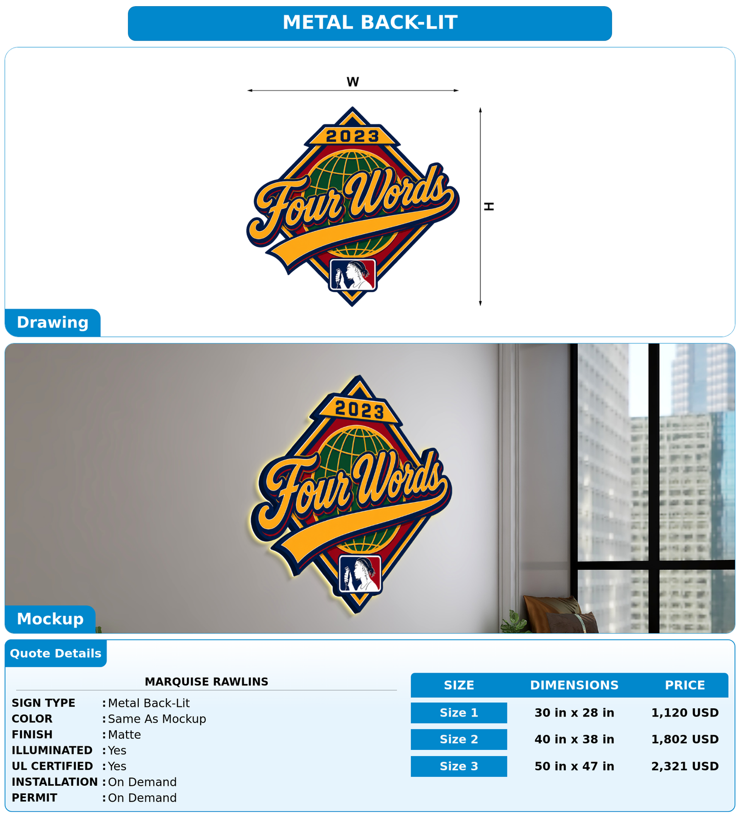 CUSTOM MOCKUP SIGN FOR Marquise rawlins