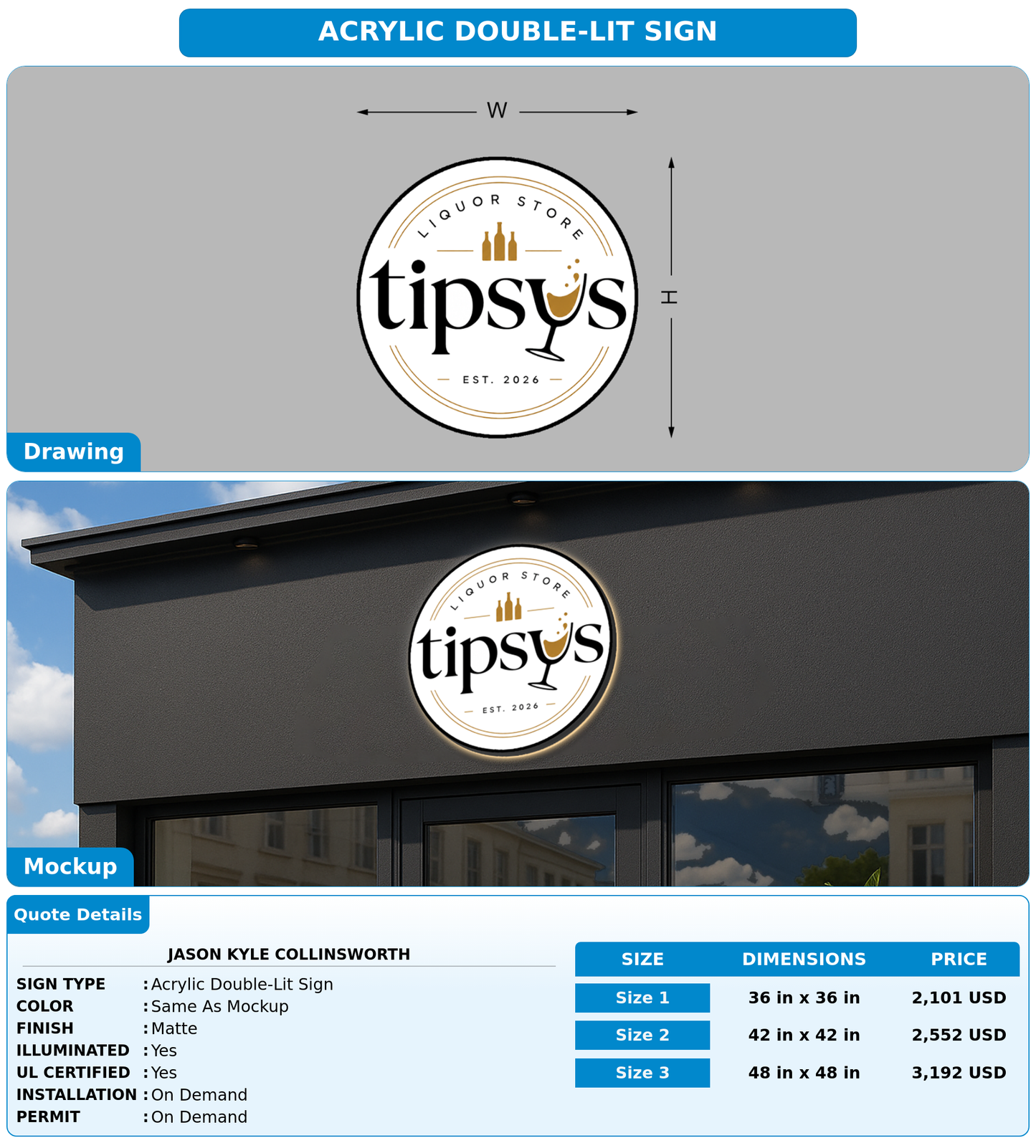CUSTOM MOCKUP SIGN FOR JASON KYLE COLLINSWORTH