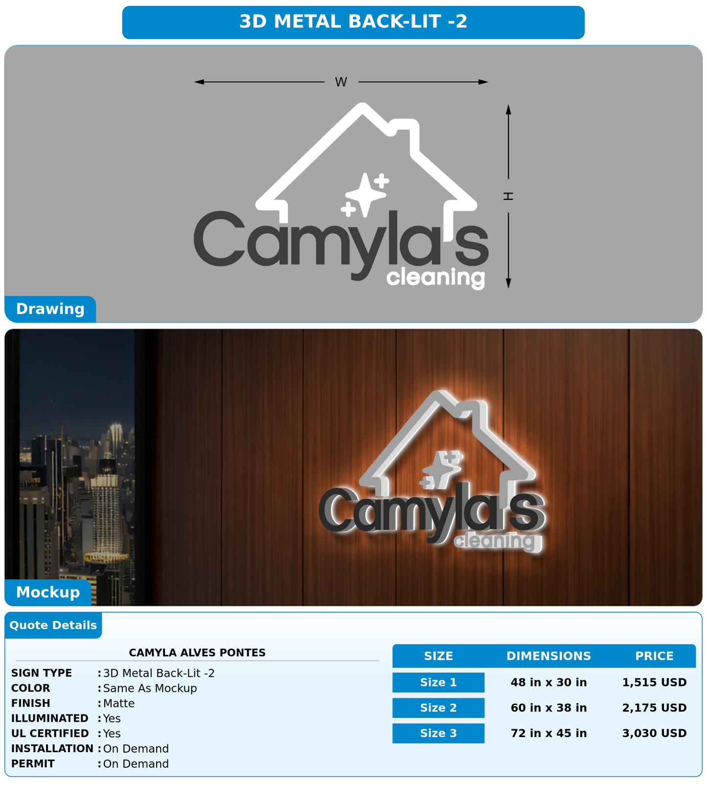 CUSTOM MOCKUP SIGN FOR Camyla Alves Pontes