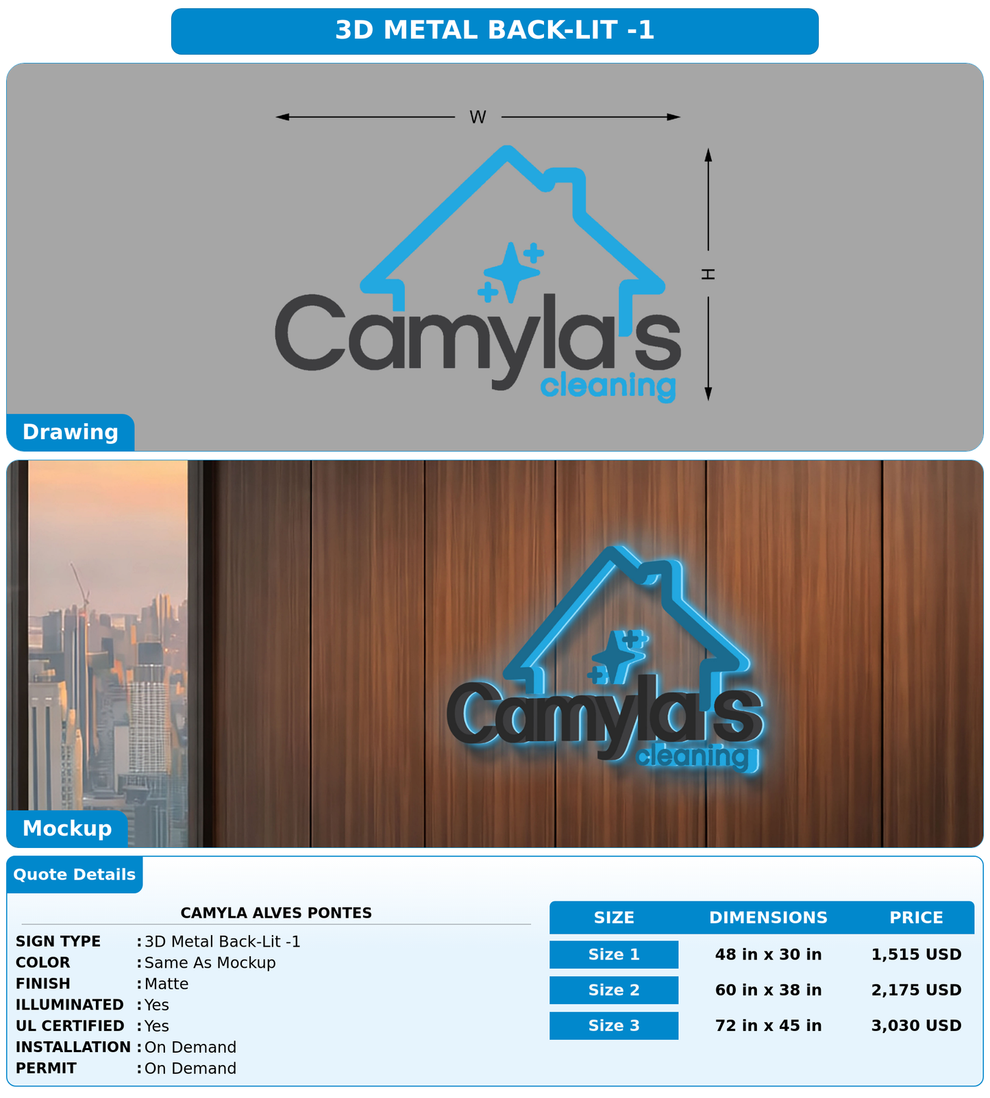 CUSTOM MOCKUP SIGN FOR Camyla Alves Pontes