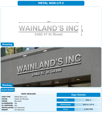 CUSTOM MOCKUP SIGN FOR Mark wainland