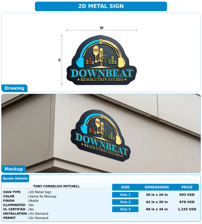 CUSTOM MOCKUP SIGN FOR Tony Cornelius Mitchell