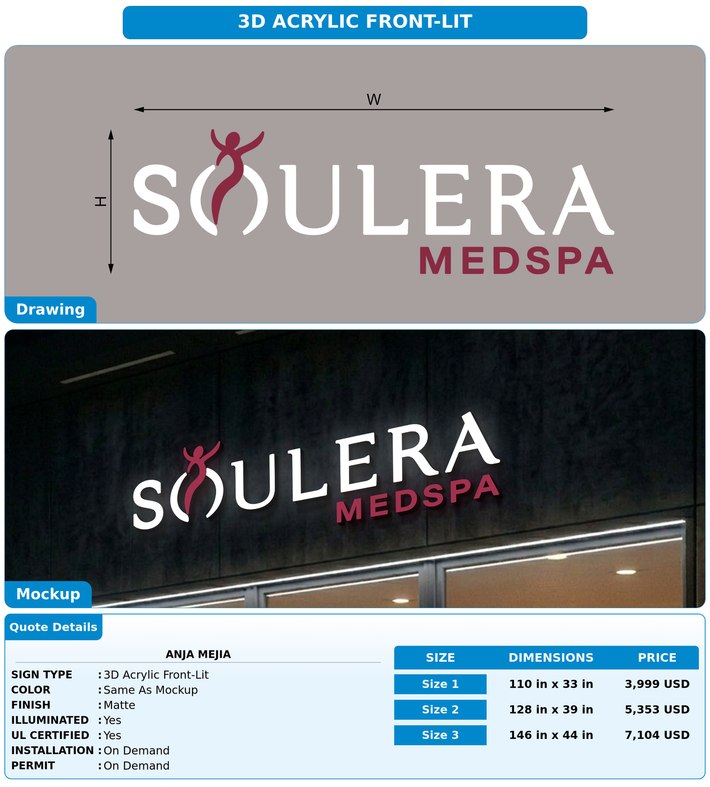 CUSTOM MOCKUP SIGN FOR Anja
  Mejia