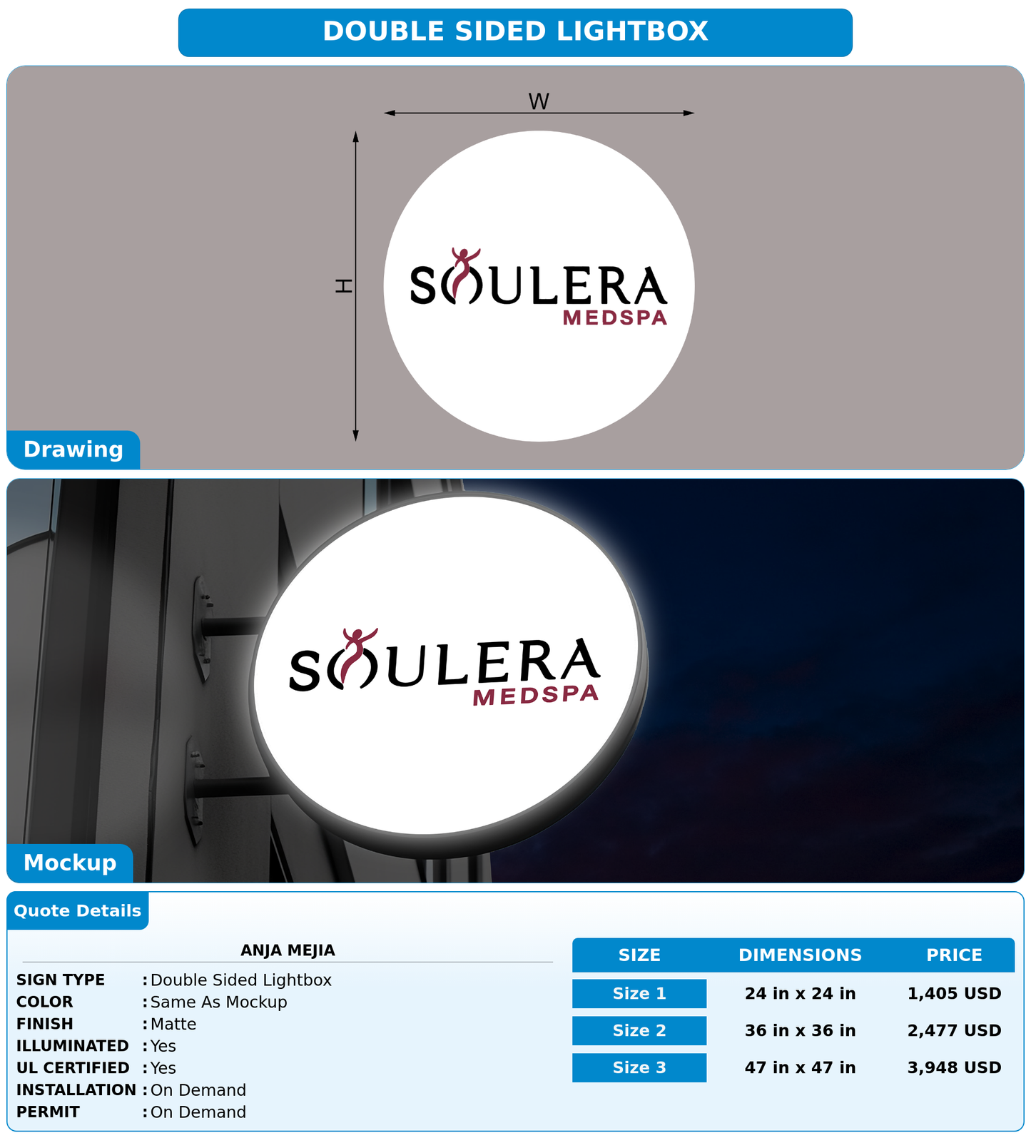 CUSTOM MOCKUP SIGN FOR Anja
  Mejia