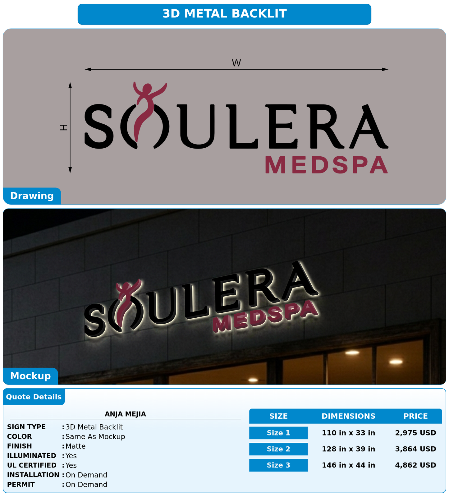 CUSTOM MOCKUP SIGN FOR Anja
  Mejia