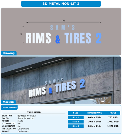 CUSTOM MOCKUP SIGN FOR Yunis ismail