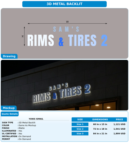 CUSTOM MOCKUP SIGN FOR Yunis ismail