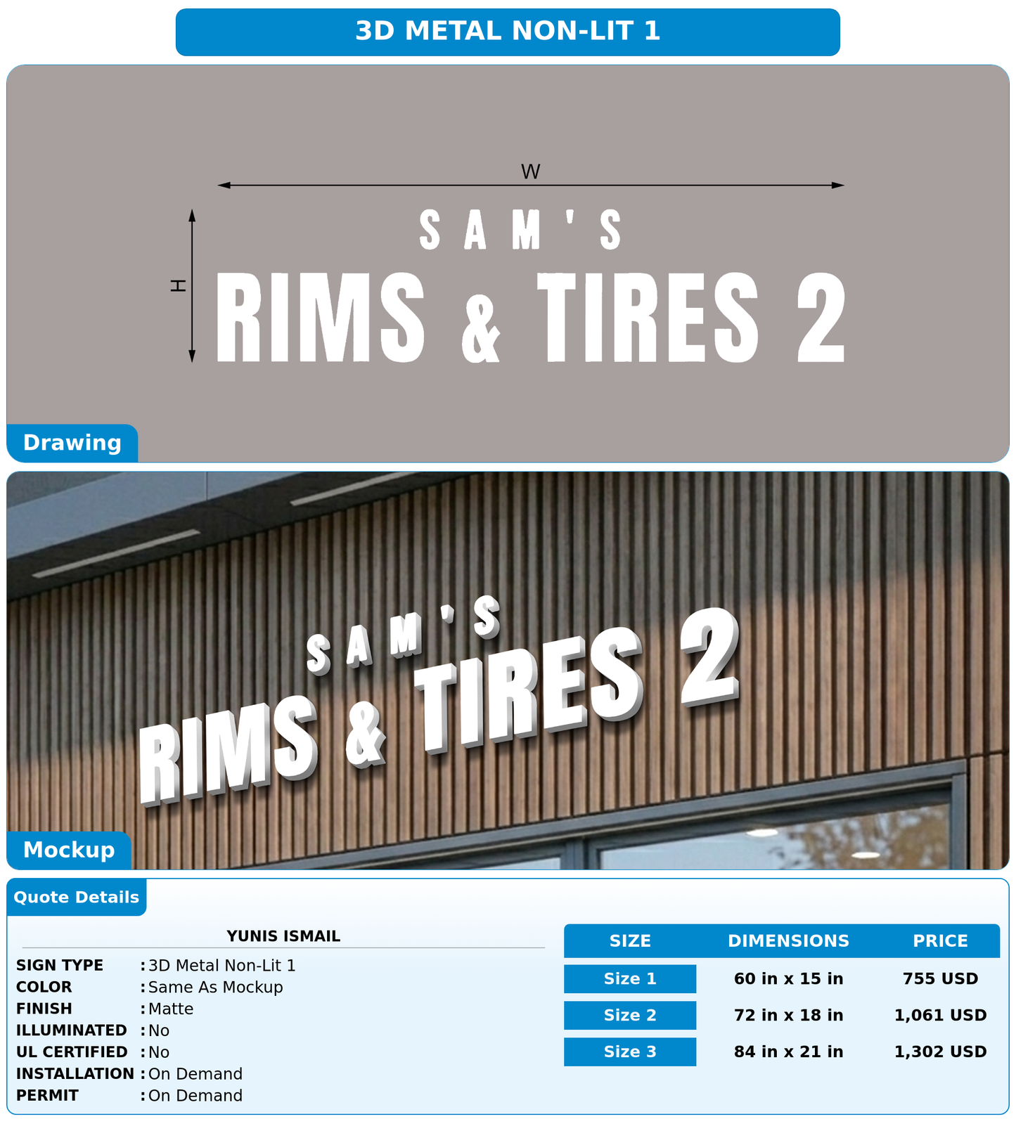 CUSTOM MOCKUP SIGN FOR Yunis ismail