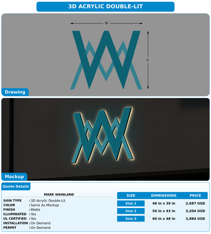 CUSTOM MOCKUP SIGN FOR Mark
  wainland