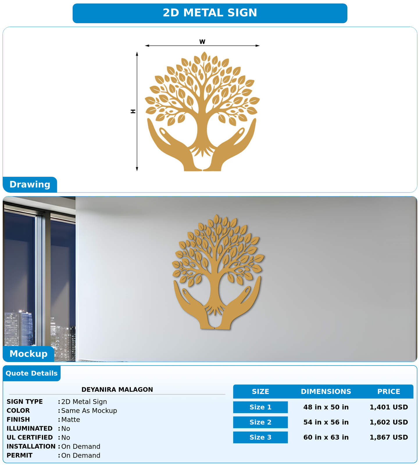 CUSTOM MOCKUP SIGN FOR Deyanira Malagon