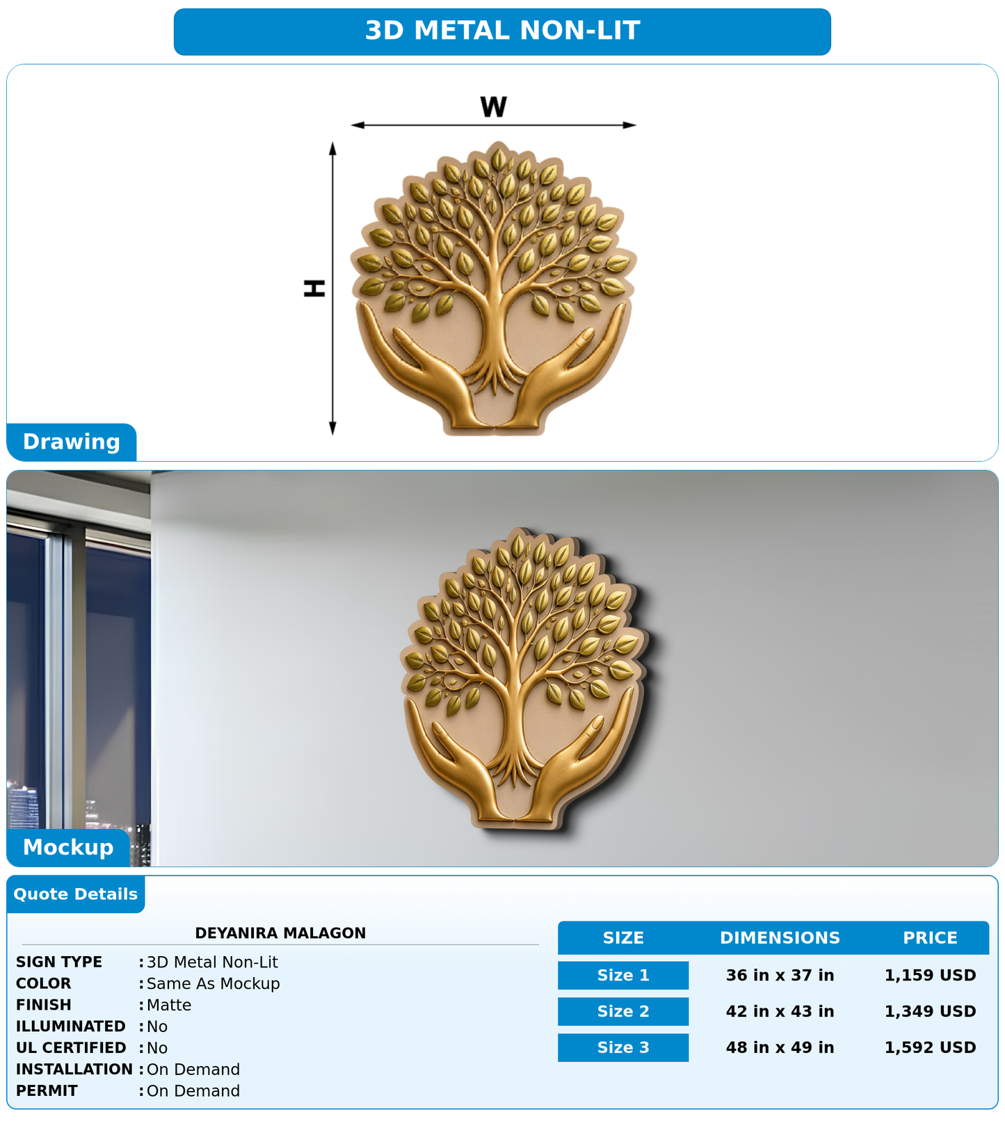 CUSTOM MOCKUP SIGN FOR Deyanira Malagon