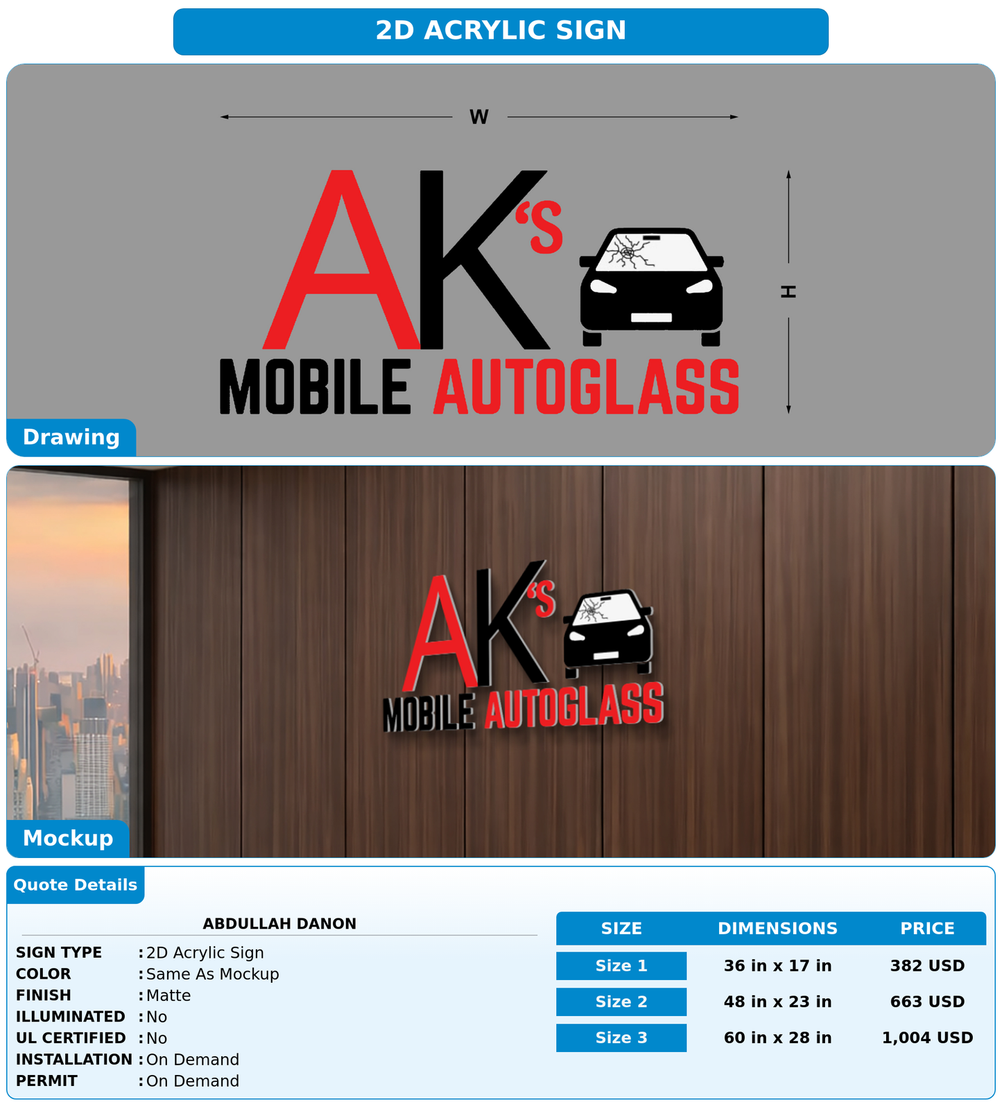 CUSTOM MOCKUP SIGN FOR Abdullah Danon