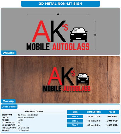 CUSTOM MOCKUP SIGN FOR Abdullah Danon
