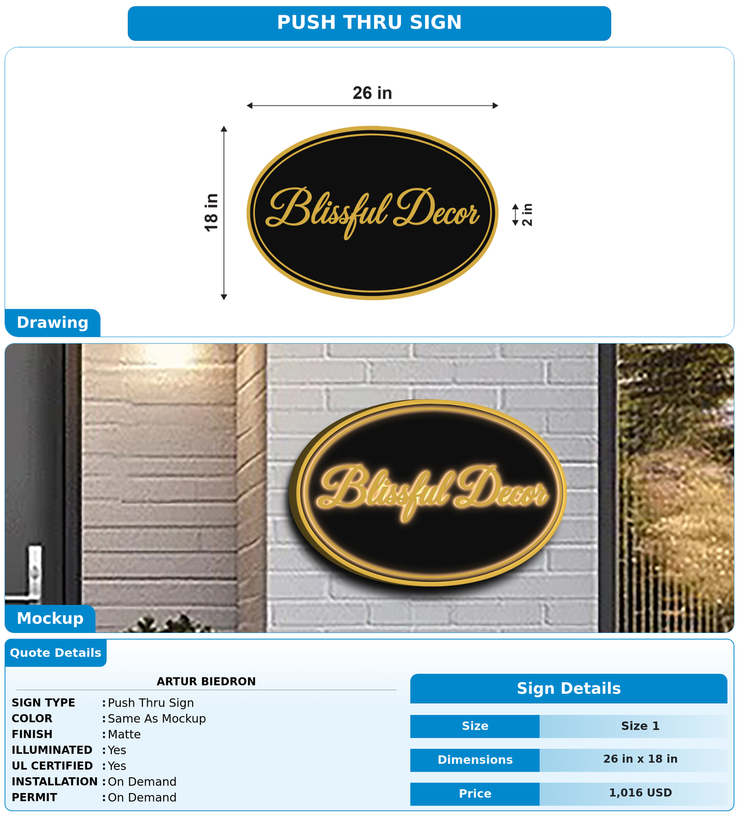 CUSTOM MOCKUP SIGN FOR Artur Biedron