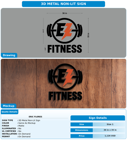 CUSTOM MOCKUP SIGN FOR Eric Flores