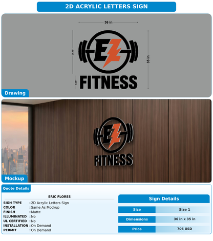 CUSTOM MOCKUP SIGN FOR Eric Flores