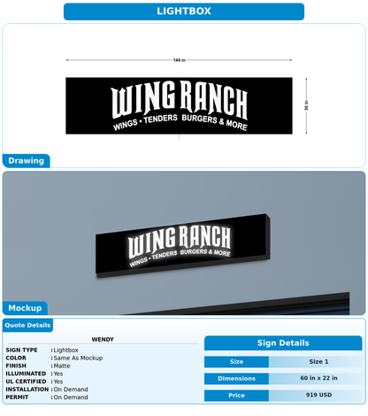 CUSTOM MOCKUP SIGN FOR Wendy