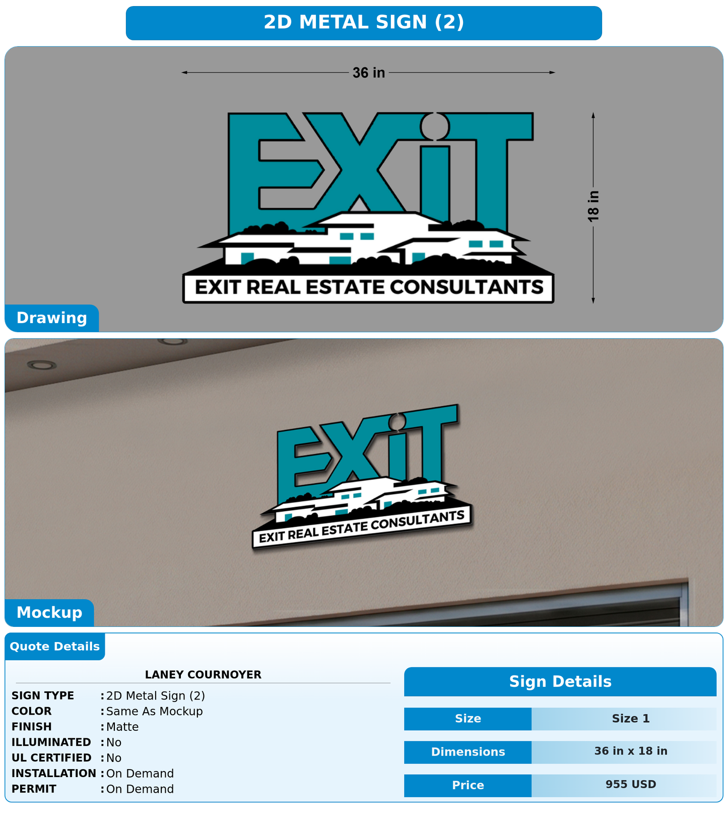 CUSTOM MOCKUP SIGN FOR Laney Cournoyer