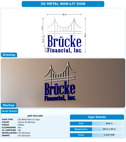 CUSTOM MOCKUP SIGN FOR Judy McClure