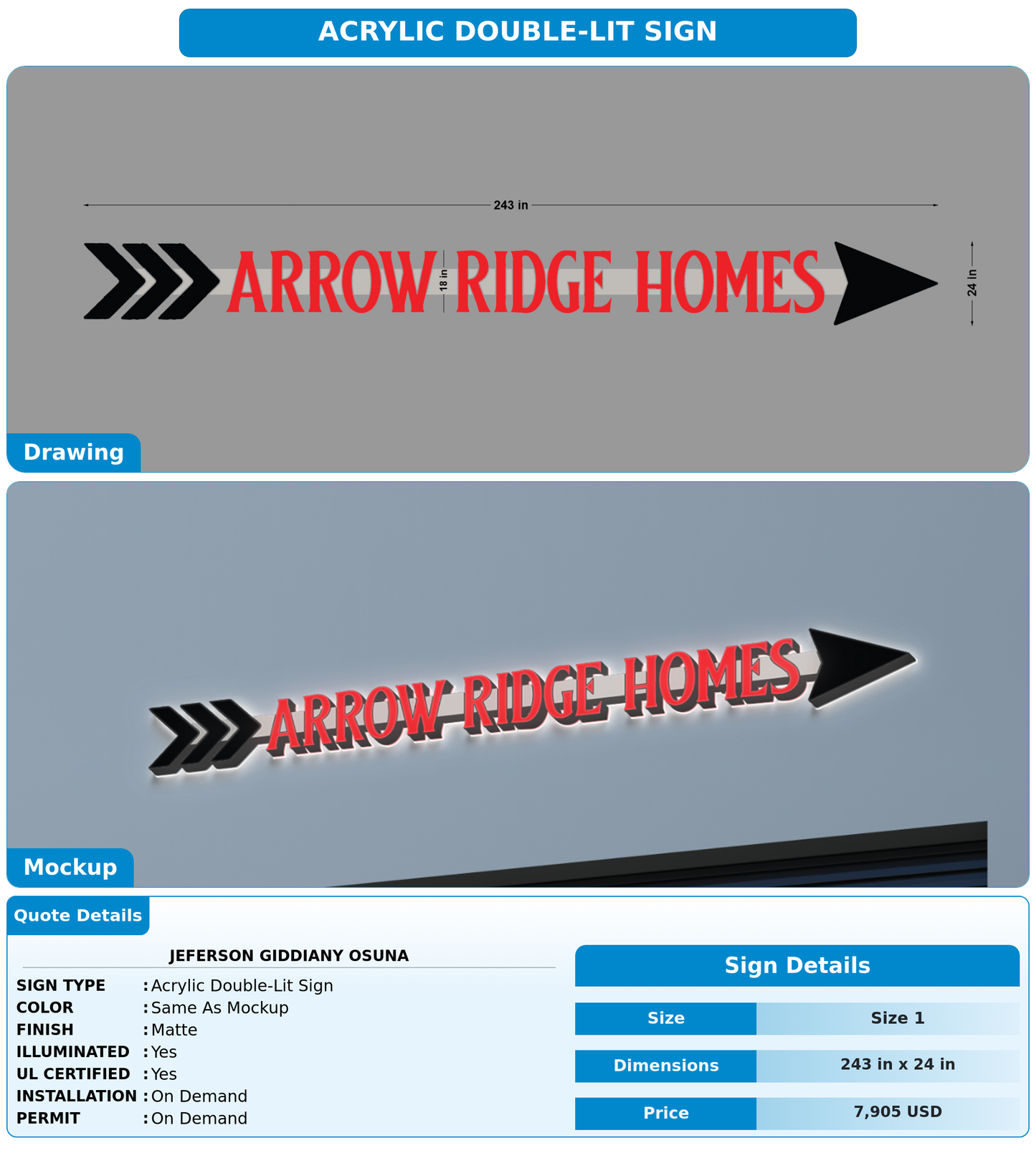 CUSTOM MOCKUP SIGN FOR Jeferson Giddiany Osuna
