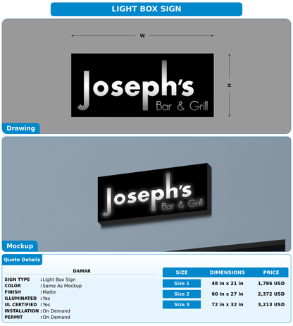 CUSTOM MOCKUP SIGN FOR Damar