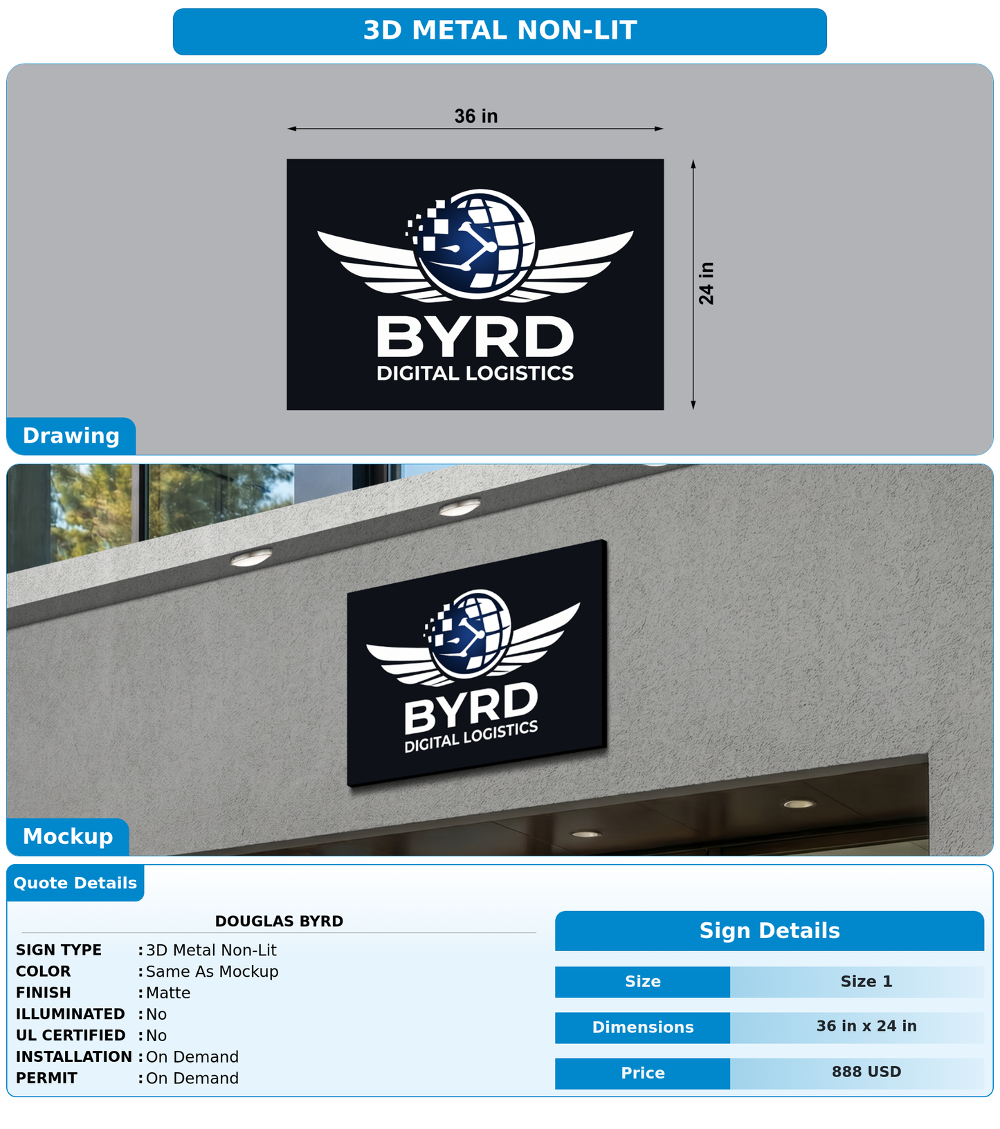CUSTOM MOCKUP SIGN FOR Douglas Byrd
