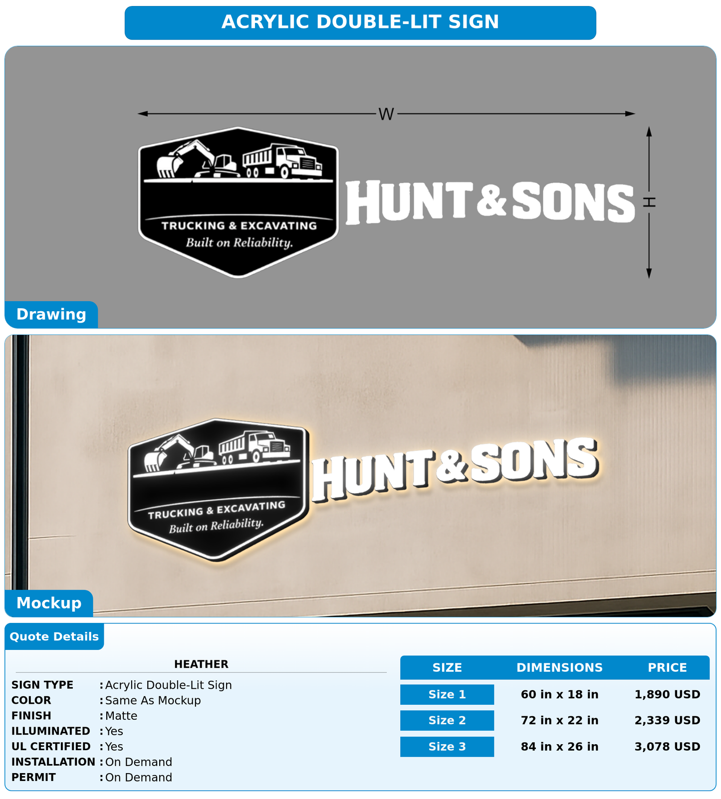 CUSTOM MOCKUP SIGN FOR Heather