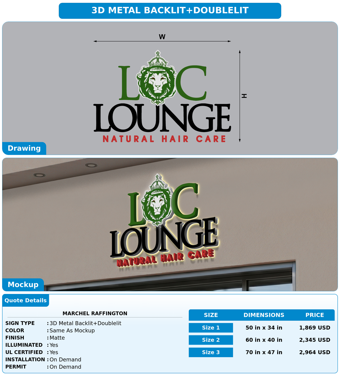CUSTOM MOCKUP SIGN FOR Marchel Raffington