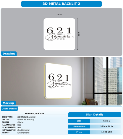 CUSTOM MOCKUP SIGN FOR Kendall Jackson