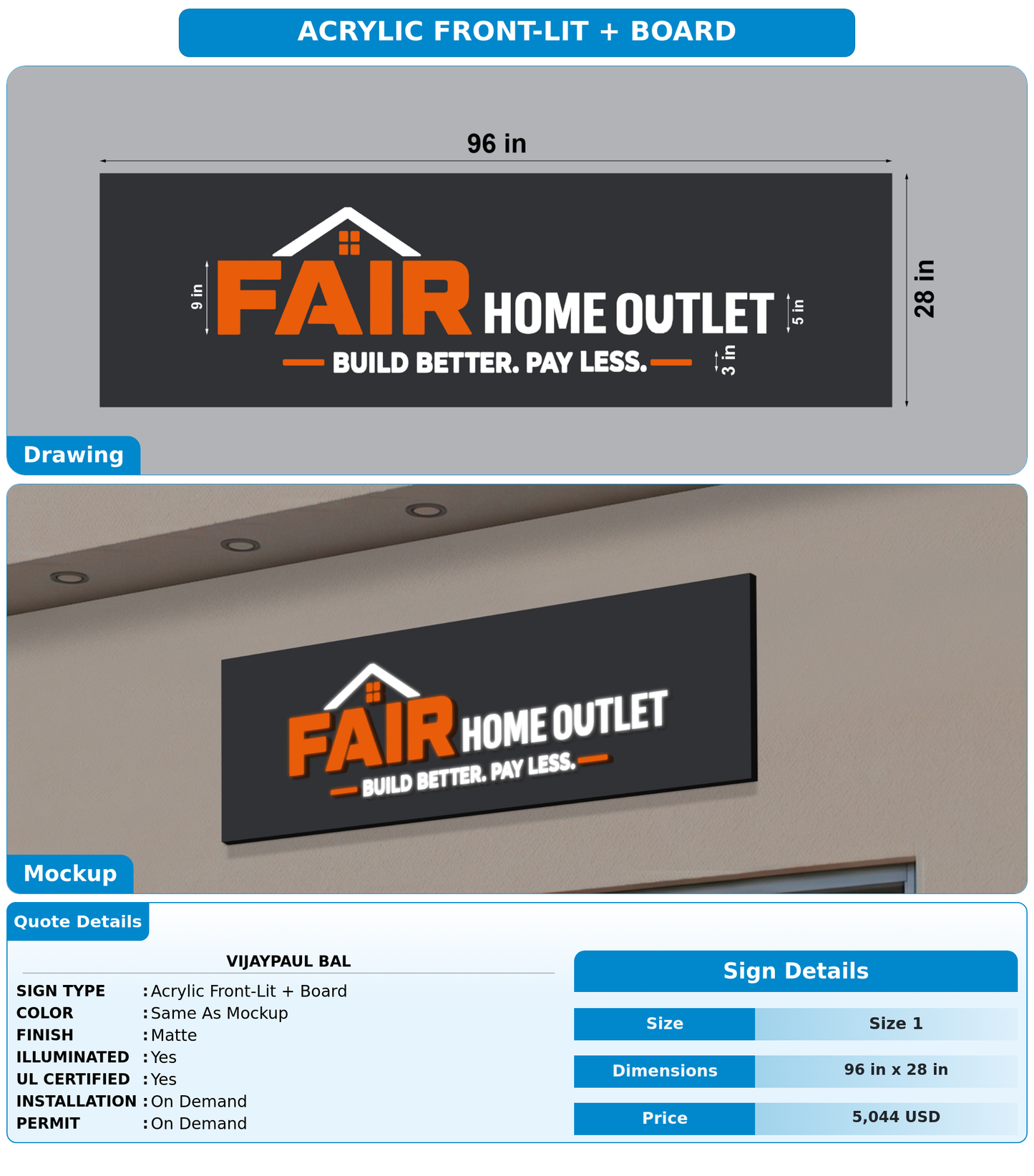 CUSTOM MOCKUP SIGN FOR Vijaypaul Bal
