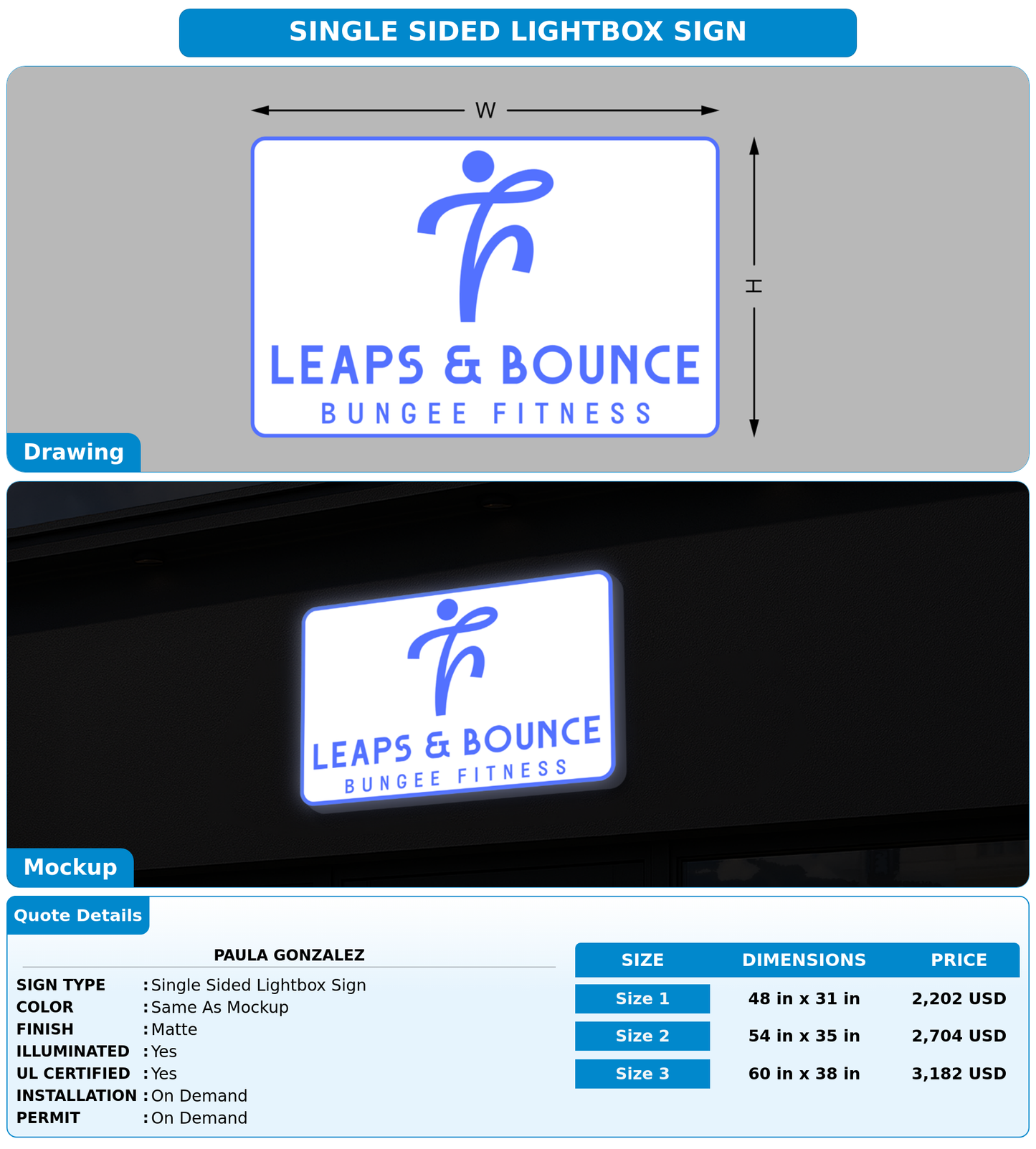 CUSTOM MOCKUP SIGN FOR Paula Gonzalez