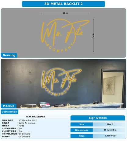CUSTOM MOCKUP SIGN FOR Tara Fitzgerald