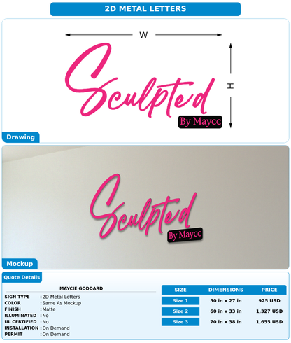 CUSTOM MOCKUP SIGN FOR Maycie Goddard