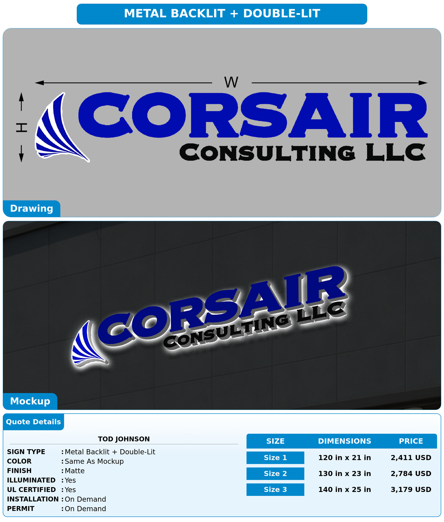 CUSTOM MOCKUP SIGN FOR Tod Johnson