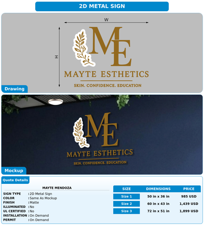 CUSTOM MOCKUP SIGN FOR Mayte Mendoza