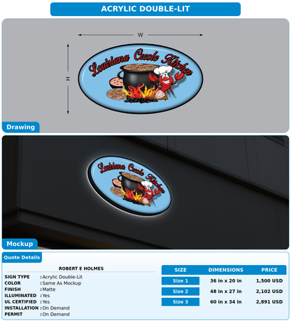 CUSTOM MOCKUP SIGN FOR Robert E Holmes