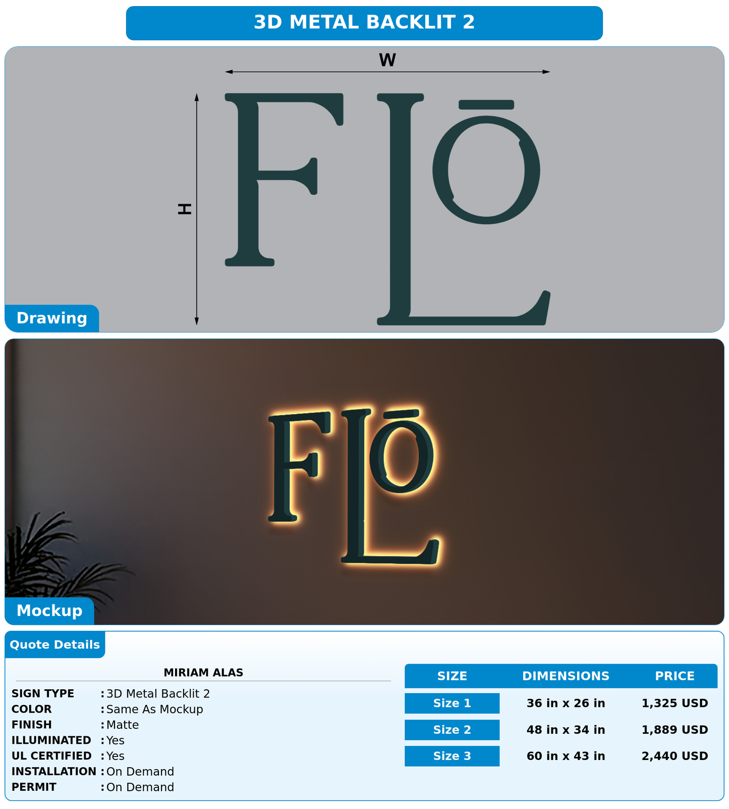 CUSTOM MOCKUP SIGN FOR Miriam alas