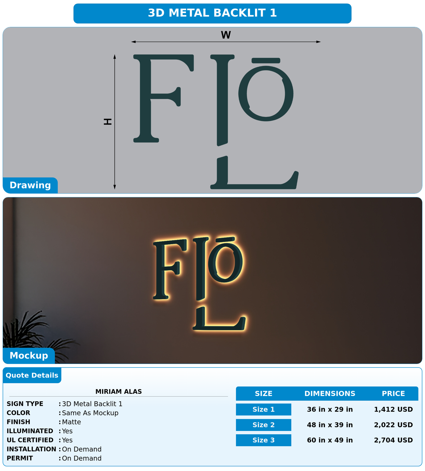 CUSTOM MOCKUP SIGN FOR Miriam alas