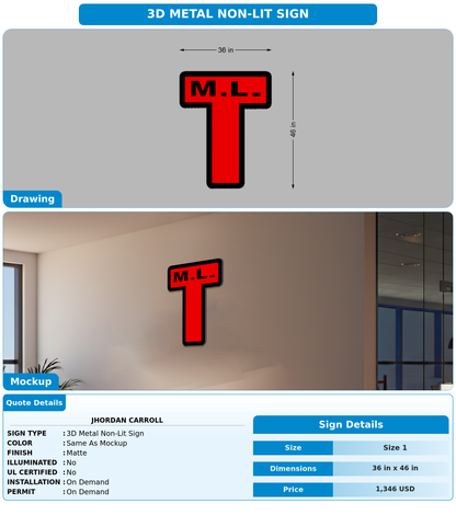 CUSTOM MOCKUP SIGN FOR Jhordan Carroll