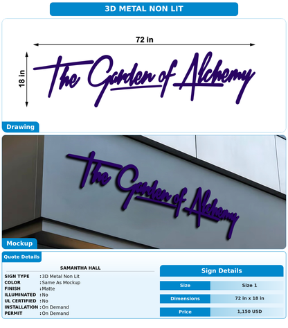 CUSTOM MOCKUP SIGN FOR Samantha hall